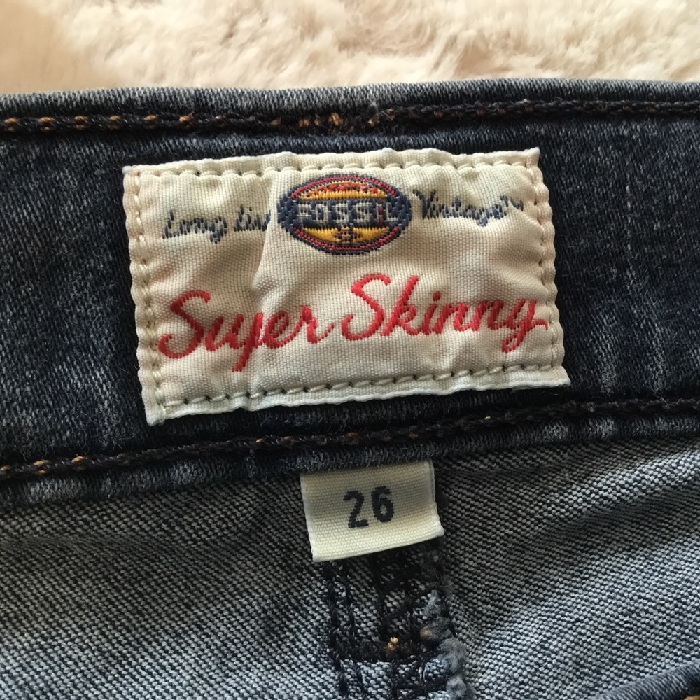 Fossil Super Skinny New Blue Women’s Jeans - Size 26 - Picture 7 of 10